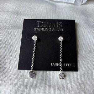 Dillard's Sterling Silver Chain Earrings